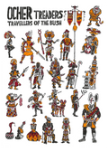 Ocher Treaders - Illustration originale medieval/fantasy imprimée A4