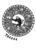 Thésée et le Minotaure - Illustration originale imprimée A4