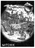Witcher - Illustration Originale medieval/fantasy imprimée A3
